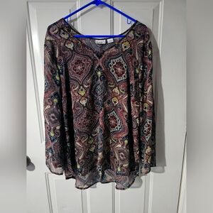 Liz Claiborne sheer xl blouse